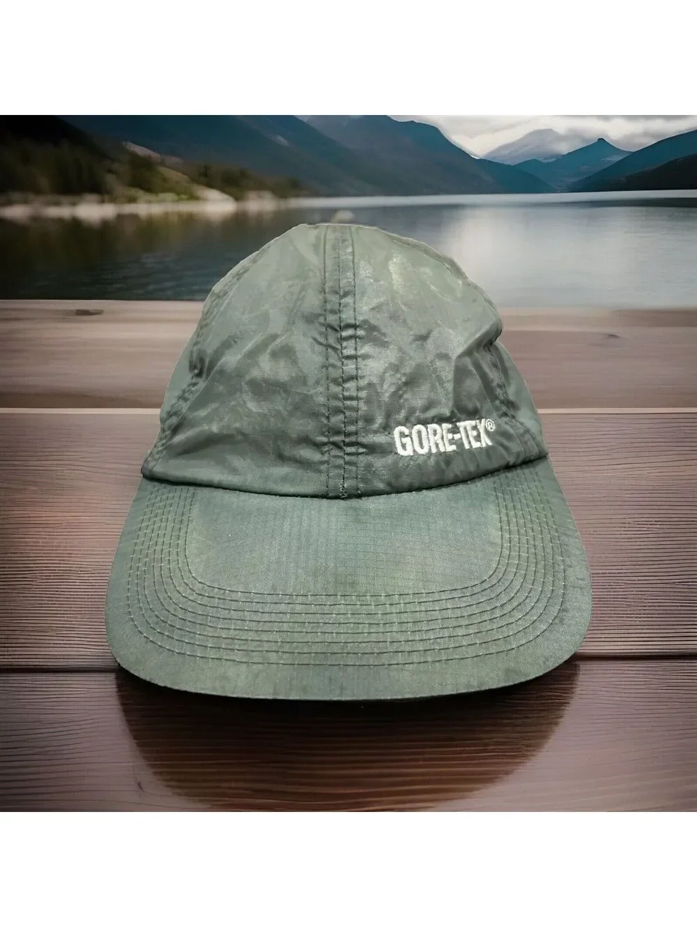 Bass Pro Shops Gore Tex Faded Green Baseball Cap Largemouth Bass